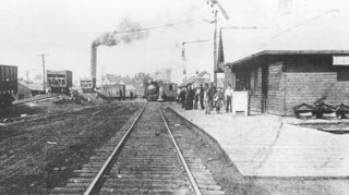 Buxton, Iowa train depot looking north 1908